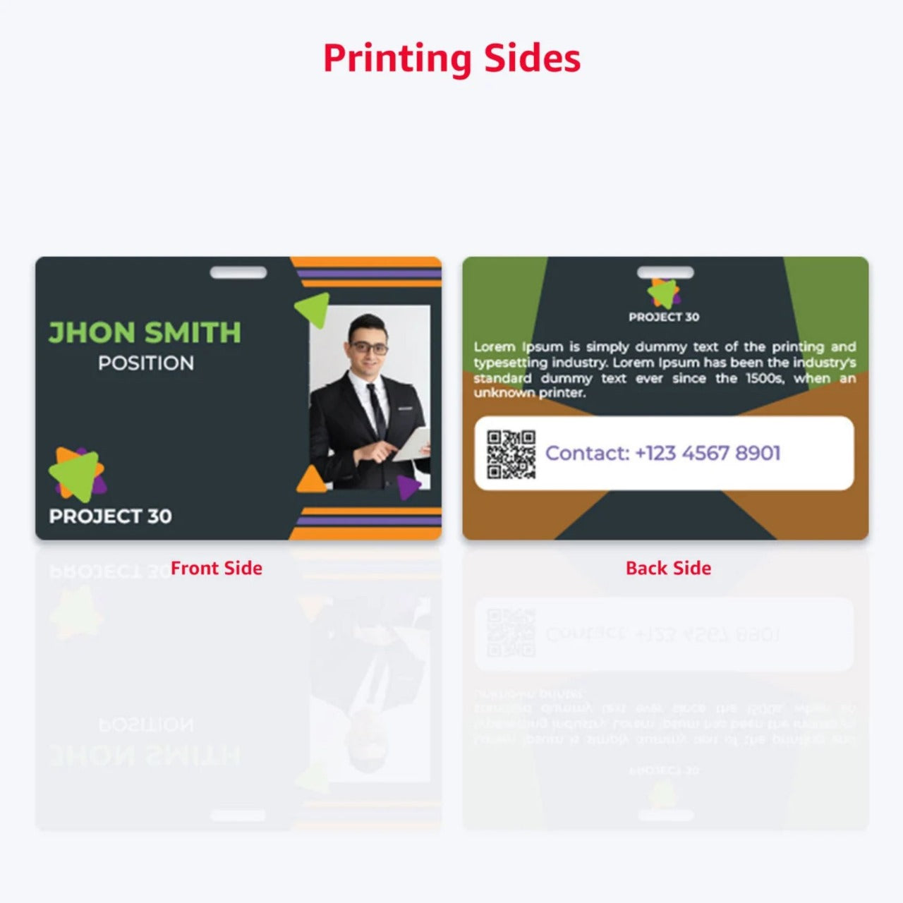 ID Card Printing Sides