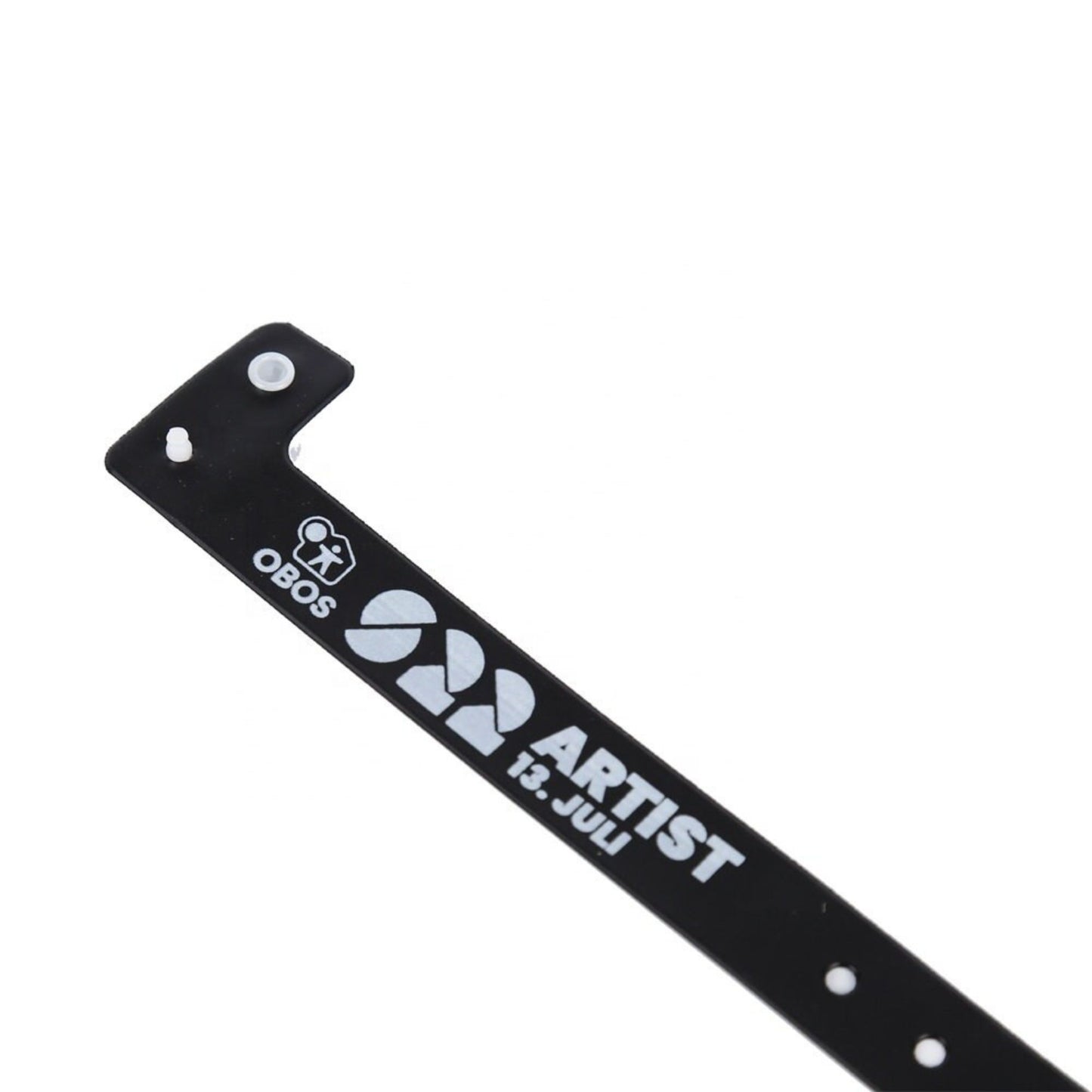 Custom Logo printed L Shaped PVC Plastic Wristbands Waterproof Customizable Bracelets One Time Use Patient ID Wristbands