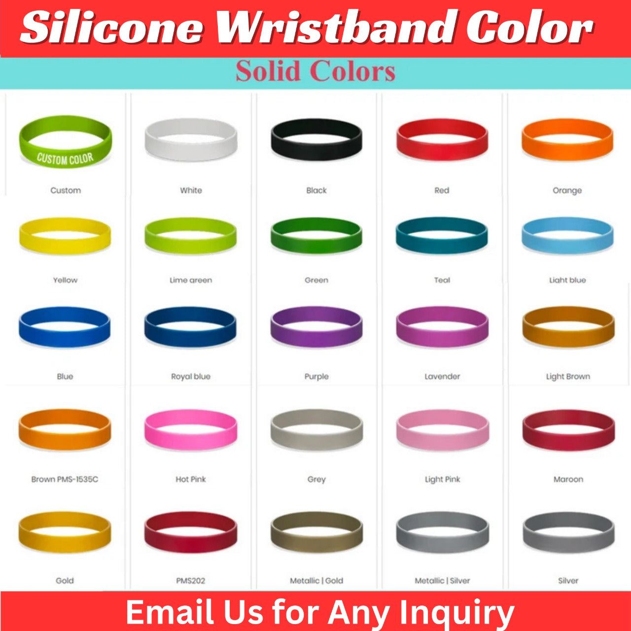 Silicone Wristband Colors