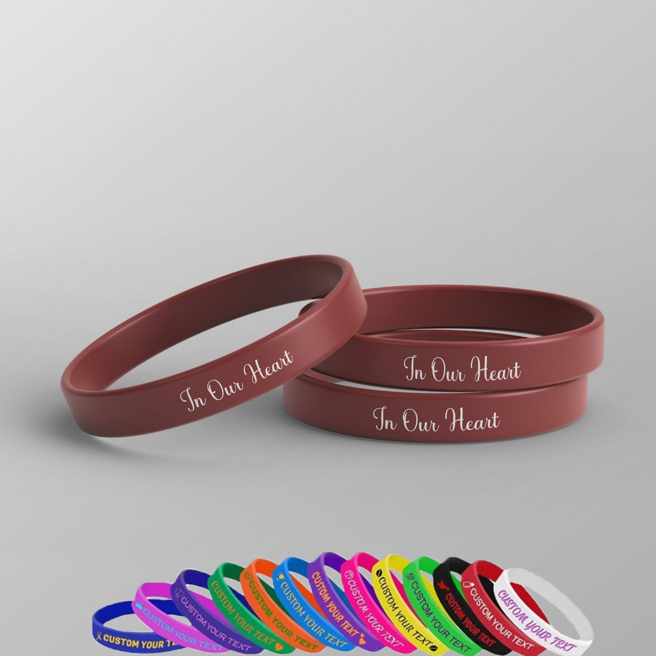 Buy Custom Silicone Bracelets Bulk | Personalized Rubber Bracelets Bulk | Promotional Wristbands & Silicone Bands Custom for Marketing & Events