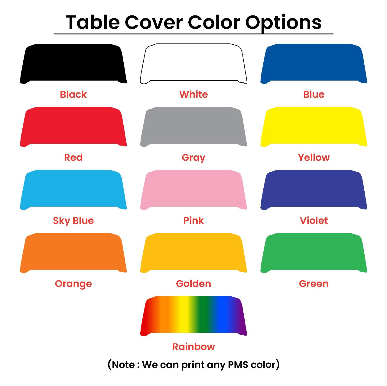 Custom Table Cover Color