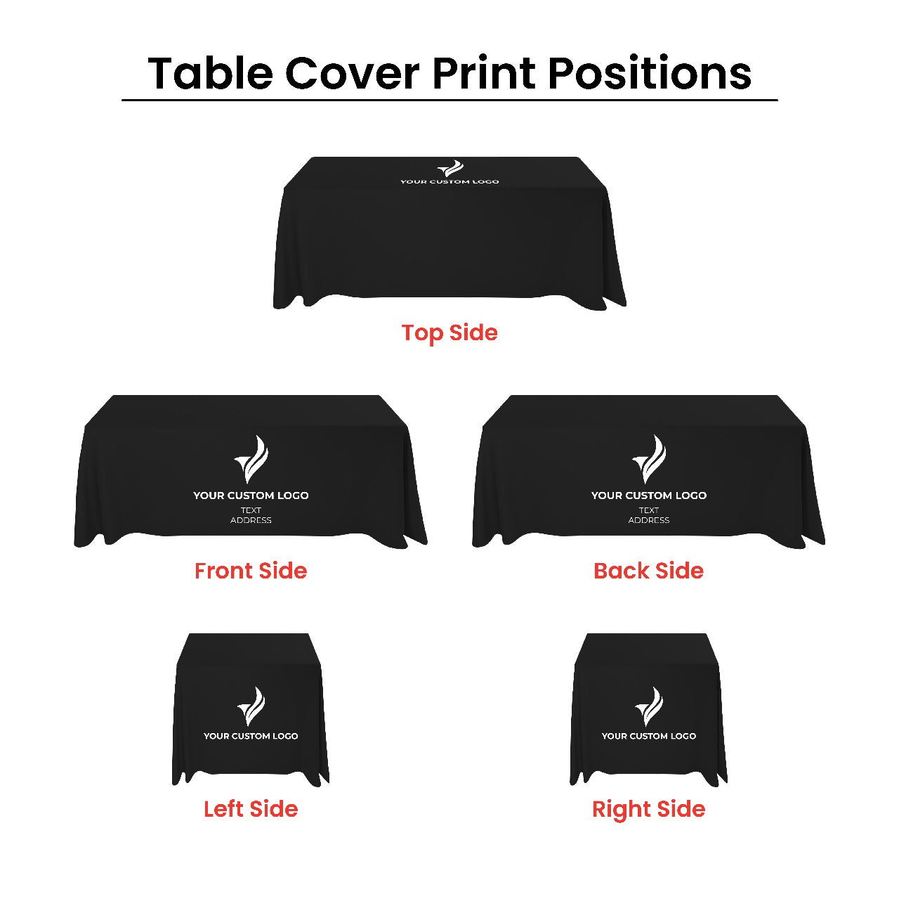 Custom Table Cover Print Position