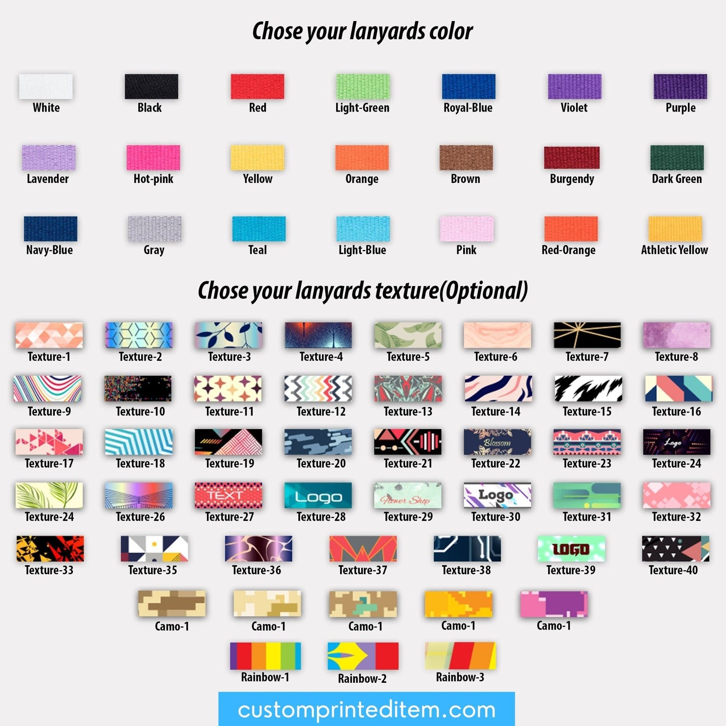 Custom Logo Lanyards Printed Personalized Lanyards for Businesses & Events